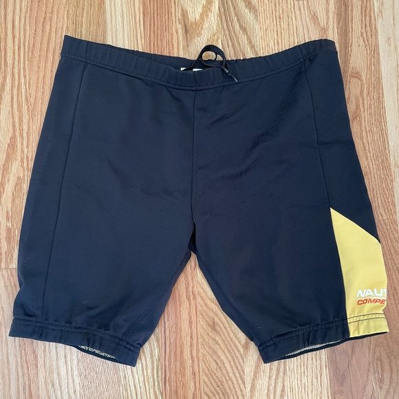 Nautica Other - Vintage Nautica Competition Bike Cycling Shorts Black Gold Men’s Size Large